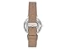 Anne Klein Women's AK/2619SVTN Silver-Tone and Tan Leather Strap Watch