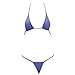 iEFiEL Women Micro G-String Bikini 2 Piece Sliding Top Thong Small Bra (Lavender)