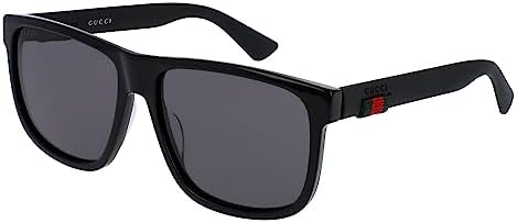 Amazon.com: Gucci GG1582SK 001 Sunglasses Men's Black/Grey Lenses