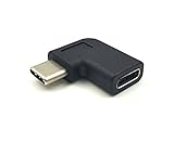 Poyiccot USB C Type C Male to Female Adapter, Right & Left Angled 90 Degree USB-C USB 3.1 Type-C Male to Female Extension Adapter for Laptop & Tablet & Mobile Phone (USB C M/F Right Angle)