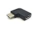 Poyiccot Right Angle USB C Adapter, 90 Degree USB C Adapter, Right Angle USB C Extension Adapter, 90 Degree USB-C USB 3.1 Type-C Male to Female Extension Adapter for Laptop & Tablet & Mobile Phone