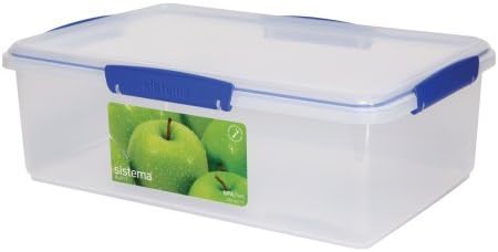Sistema US 2 L Clear Triple Split Lunch Box with Yogurt Cup