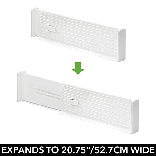 mDesign Adjustable, Expandable Drawer Organizer/Divider with Foam Ends