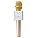 Q9 [Upgraded Version] Wireless Microphone with Speaker Karaoke Pro, 3-in-1 2200mAh Bluetooth Aluminium Alloy Karaoke Machine KTV for Apple iPhone Android Smartphone or Pc