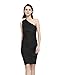 Dresses for Women Party One Off Shoulder Sleeveless Bodycon Shift Cocktail Tunics Pleated Wrap Frocks Black