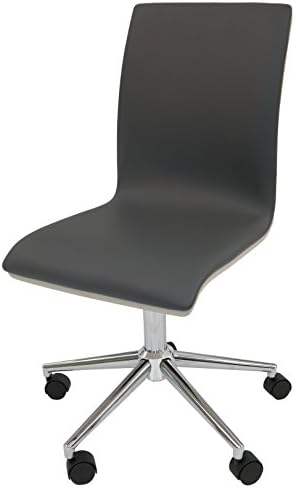 Impacterra QLYA1697909644 Yatasto Task Chair, Chrome/Gray Oak Veneer/PU Gray