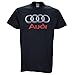 Audi Chrome Photographic Logo on a Black T Shirt Medium