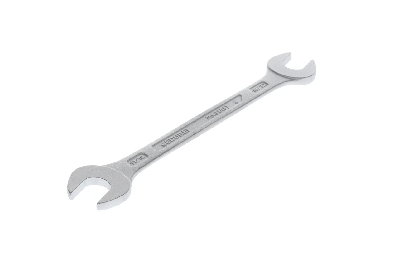 GEDORE Double open-end spanner, SW 19/32"+11/16", Inch, Flat, Spanner, 205 mm long, 6 19/32x11/16AF