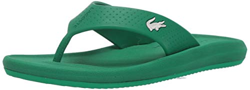 green lacoste slides