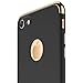 RANVOO iPhone 7 Case, Slim Fit Thin Hard Stylish Cover 3 in 1 Detachable Case, BLACK [CLIP-ON Series]