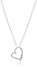 Sterling Silver Diamond 2-Stone Heart Pendant Necklace (1/10cttw, I-J Color, I2-I3 Clarity)