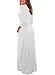 Dearlovers Womens Round Neck Long Sleeve Maxi Casual Dress Medium Size White