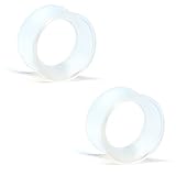 Pair of Silicone Double Flared Skin Eyelets: 00g, wearable length: 5/16