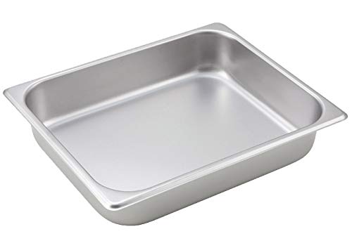 Tiger Chef 2-Pack 2.5-inch Deep, Half Size Stainless Steel Steam Table Chafer Pans, Hotels, Restaura - //coolthings.us
