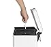 AMG and Enchante Accessories, Rectangular Waste Bin, 5L Garbage Trash Can with Step Foot Pedal, WB05W WHT, Glossy White