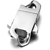 HALLEBEADS 2 Sets Stainless Steel Spring Clasps Cuban Link Clasp for Chain Bracelet and Necklace Buckle Jewelry Making Supplies (7mm Wide, Mirror Steel)