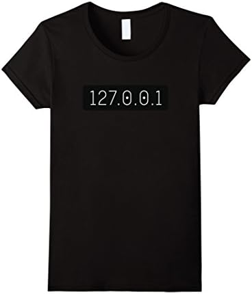 Womens 127.0.0.1 Self IP Humor shirt for Geeks XL Black