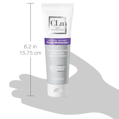 CLN® FACIAL MOISTURIZER – SOOTHES & CALMS SKIN, HELPS REDUCE APPEARANCE OF REDNESS, LOCKS IN MOISTURE WITHOUT CLOGGING PORES, DERMATOLOGIST & CLINICALLY TESTED, 3.4 OZ.