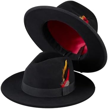 Bigalli Milano Hat Classic Mens Fedora Hat 100% Fine Wool  display picture 1