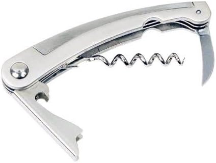 Stainless Steel Corkscrew Wine Beer Bottle Opener Pro Waiter Friend Double Reach