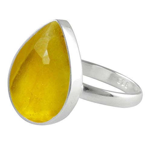 SURYAGEMS Yellow Sapphire Faceted Natural Pear