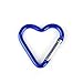 GOGO 24 PCS Aluminum Heart Carabiners in Assorted Colors Size 2