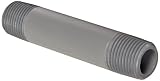 GF Piping Systems CPVC Pipe Fitting, Nipple, Schedule 80, Gray, 4" Length, 1/2" MPT