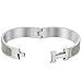 Yeemer Colorful Buckle Bracelet Bangle Women, Couple, Girls, Mom Teens (Silver&Grey Color)