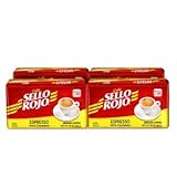 Cafe Sello Rojo Espresso | Best selling coffee brand in Colombia | 100% Colombian dark roast ground arabica coffee | Premium Cuban Expresso Coffee type | Freshly vacuum packed in bricks (Pack of 4)