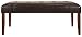 Signature Desig by Ashley Lacey Tufted Upholstered Dining Room Bench, Medium Brown