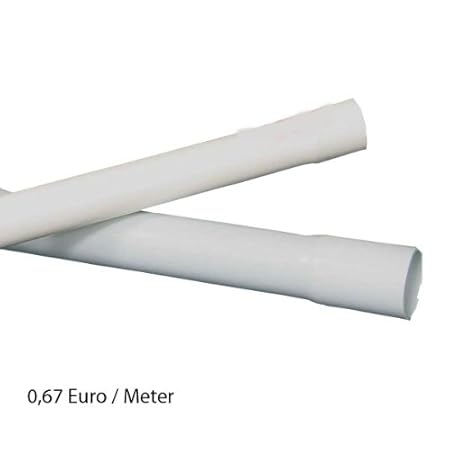 60m M25 25mm Kopos Elektrorohr Stangenrohr Leerrohr Elektrokabel-Rohr gemufft hellgrau PVC NEU