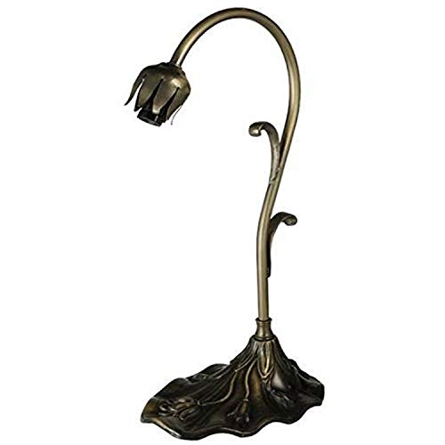 Meyda Tiffany 14556 Lily Gooseneck Table Base Light Fixture, 14.25" Height