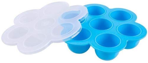 KitchenHero Silicone Egg Bites Molds for Instant Pot Accessories - Fits Instant Pot 5,6,8 qt Pressure Cooker, Baby Food Freezer Tray Food Storage Container with Lid, Reusable Storage Container (Blue)