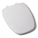 Deluxe Premium Plastic Square Slow-Close White Elongated Toilet Seat for Eljer Toilets