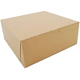 Southern Champion Tray 0973K Kraft Paperboard Non Window Lock Corner Bakery Box, 10" Length x 10" Width x 4" Height (Case of 100)
