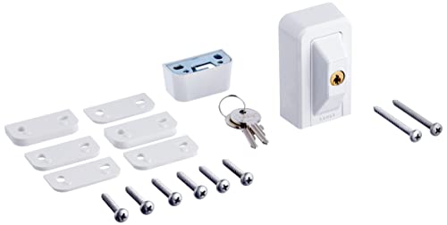 ABUS Fenster-Zusatzsicherung 3010 - Sicherheitsschloss für Fenster und Türen, verschiedenschließend - ABUS-Sicherheitslevel 6 - 02073 - Weiß