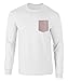 Merica Stadium Jersey USA Unisex Long Sleeve T Shirt with Front Pocket White Medium