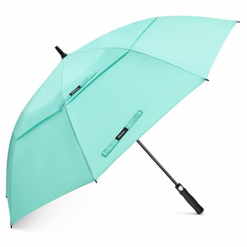 G4Free 54 Inch Regenschirm Groß Stockschirm Sturmfest Golf Schirme Automatik Regenschirm XXL für Herren Damen Doppelt Überdachung Belüftet