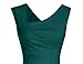 MUXXN Women's Vintage 1950s Style Sleeveless V Neck Midi Business Wear to Work Pencil Dress Dark Green XL