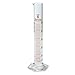 Glass Graduated Cylinder Set, Borosilicate Glass, Single Metric Scale, 4 Sizes - 10ml, 50ml, 100ml, 250ml, Karter Scientific 213C9