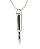 Silver Bullet Necklace 0.308 Mm Black Metal Punk Rock