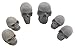 Burnable Imitated Human Skull Charcoal Handicrafts for Indoor or Outdoor Fireplaces, Firepit, Campfire, Halloween Decor, BBQ (Qty 6, Black)