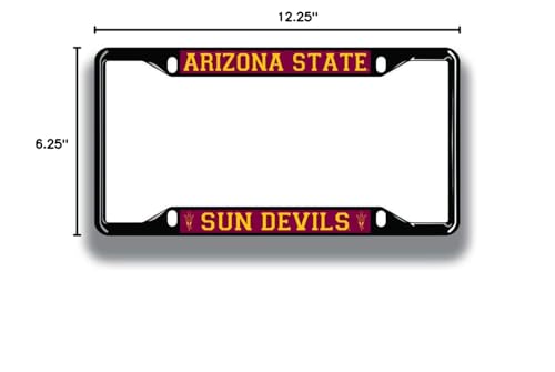 Elite Fan Shop Arizona State Sun Devils License Plate Frame Black
