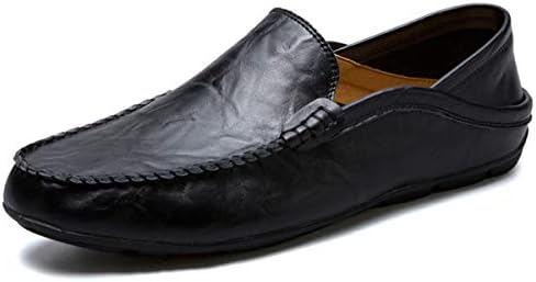 Ceyue Loafers for Men Driving Shoes Penny Loafers Casual Leather Stitched Slip On Shoes