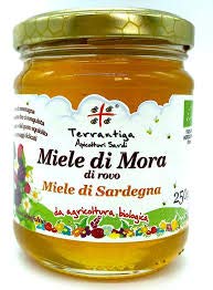 Miele biologico di mora sarda. 3 pz x 250 gr. Prodotto dagli apicoltori di Terrantiga