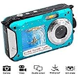 YISENCE Waterproof Digital Camera 1080P Full HD Underwater Camera 24 MP Video Recorder Selfie Dual Screen DV Recording Waterproof Camera, 801L