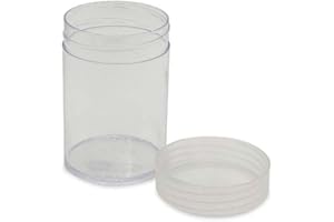 BCW Coin Tubes for Silver Dollars - 10 Pack | Holds "Eisenhower" Dollar | Durable Holders | Coin Collecting Supplies | Coin Storage Tubes with Airtight Lids