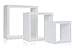 Kiera Grace Cubbi Floating Shelves, Modern Wall-Mounted Square Shelves for Bedroom, Bathroom, Kitchen, Easy to Hang, 5