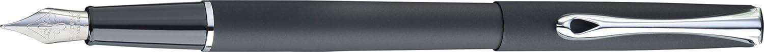 Diplomat - Traveller - Fountain Pen in Stainless Steel - Matte Black - Resistant and Elegant - High End - 5 Years Warranty — image 1