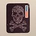 Pristine Screens Microfiber Screen Cleaner Sticker - Black and White Skull Design